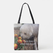 Rieche an den Blumen Tasche (Rückseite)