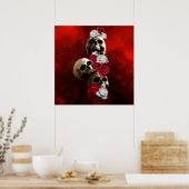 Rieche an den Rosen  Poster (Küche)
