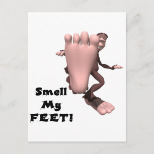 Rieche an meinen Füßen Big Foot Monster Postkarte