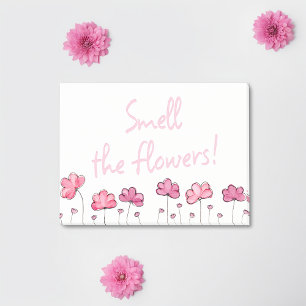 Rieche die Blumen Inspirierende positive Post-its Post-it Klebezettel