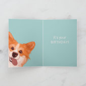 Rieche ich Cake Niedlich Corgi? Karte (Innenseite)