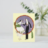 Riechen der Rose Postkarte (Stehend Vorderseite)