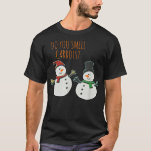 Riechen Sie Carrots T Funny Niedlich Snowman Chris T-Shirt