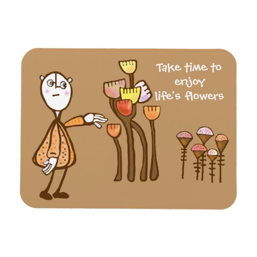 Riechen Sie die Blume Magnet (Horizontal)