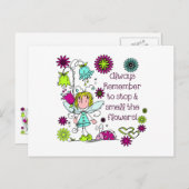 Riechen Sie die Blume Postkarte (Vorne/Hinten)