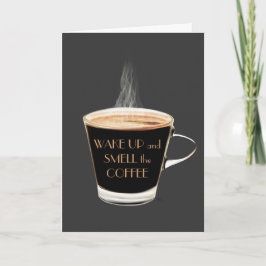 Riechen Sie die Geburtstagskarte des Kaffees nach Karte