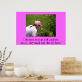 Riechen Sie die Rose Poster (Küche)