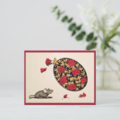 Riechen Sie die Rose Postkarte (Stehend Vorderseite)