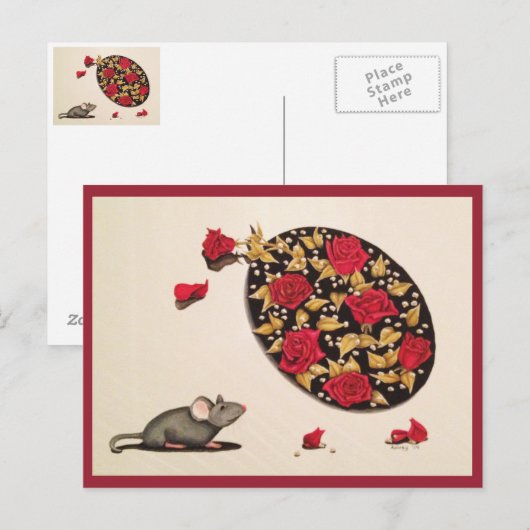 Riechen Sie die Rose Postkarte (Vorne/Hinten)