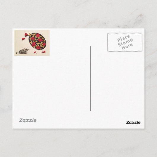 Riechen Sie die Rose Postkarte (Rückseite)