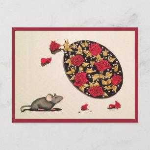 Riechen Sie die Rose Postkarte