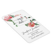 Riechen Sie die Rose, Save the Date Hochzeit Magnet (Rechte Seite)