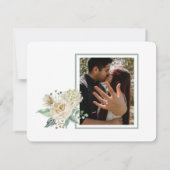 Riechen Sie die Rose Verlobung Foto Hochzeit (Rückseite)