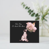 Riechen Sie die Rose Welpe Rose Inspiration Postka Postkarte (Stehend Vorderseite)