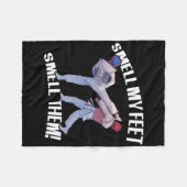 Riechen Sie mein Feet Funny Karate Fleecedecke (Vorderseite (Horizontal))