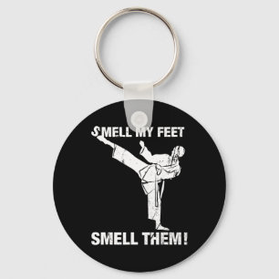 Riechen Sie meine Feet Funny Karate T Shirt Gesche Schlüsselanhänger