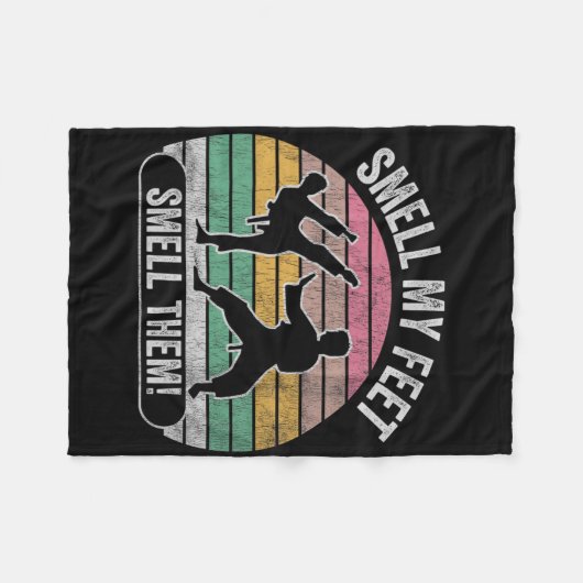 Riechen Sie meine Füße riechen sie Karate Fun Joke Fleecedecke (Vorderseite (Horizontal))