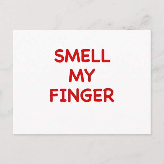 Riechen Sie meinen Finger Postkarte (Vorderseite)