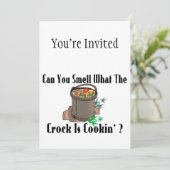 Riechen Sie, was die Krone kocht Einladung (Stehend Vorderseite)