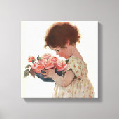 Riecht die Rose Leinwanddruck (Vorderseite)