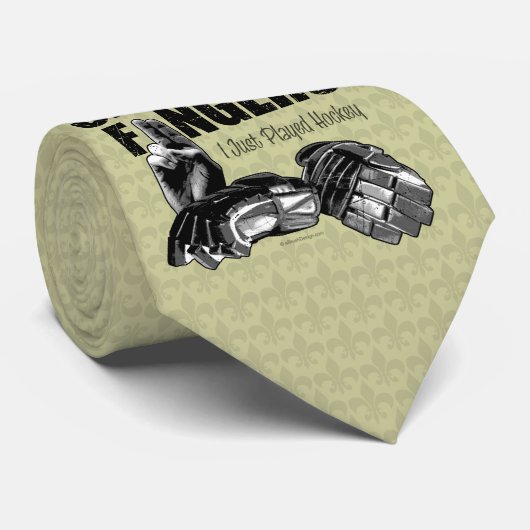 Riecht meine Fingers (Hockey) Neck Tie Krawatte (Gerollt)