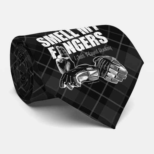 Riecht meine Fingers (Hockey) Neck Tie Krawatte (Gerollt)