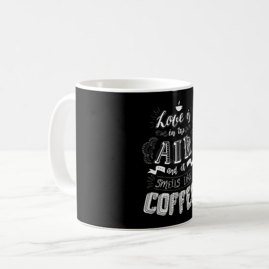 Riecht nach Kaffee Kaffeetasse (Vorderseite Links)