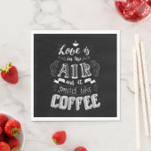 Riecht nach Kaffee Serviette (Beispiel)