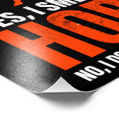 Riecht wie ein Pferd in Mandarine Fotodruck (Ecke)