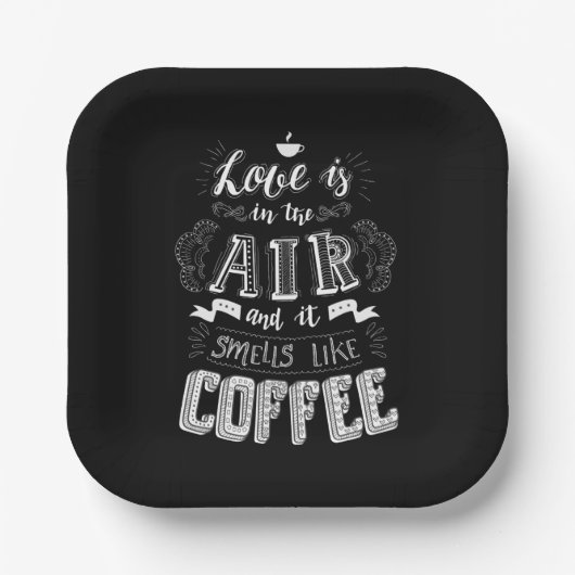 Riecht wie Kaffee Pappteller (Vorderseite)