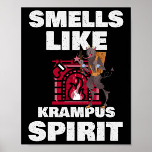 Riecht wie Krampus Spirit Weihnachts-Horror-Dämon Poster