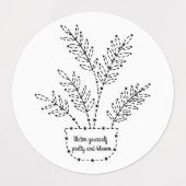 Riégate bonito I Etiquetas redondas Etiketten (Design 2)