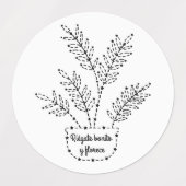 Riégate bonito I Etiquetas redondas Etiketten (Design 1)