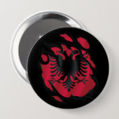 Riegelflagge in Albanien Button (Vorne & Hinten)