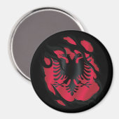 Riegelflagge in Albanien Magnet (Vorderseite/Rückseite)