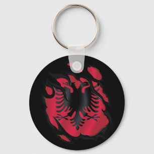 Riegelflagge in Albanien Schlüsselanhänger