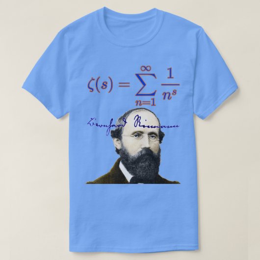 Riemann zeta function T-Shirt (Design vorne)