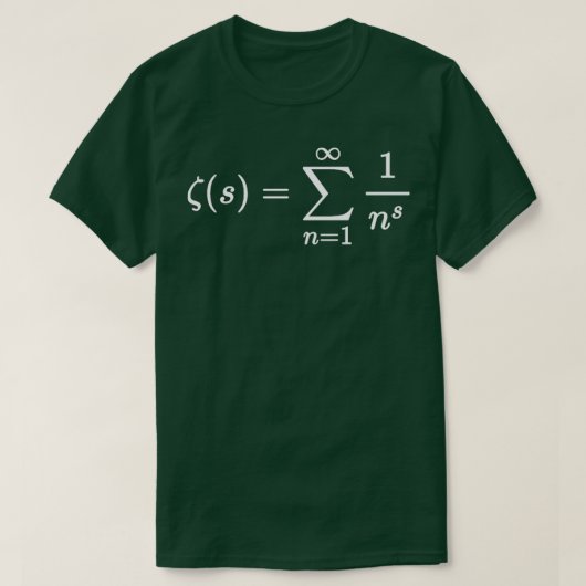 Riemann zeta funke dark version  T-Shirt (Design vorne)