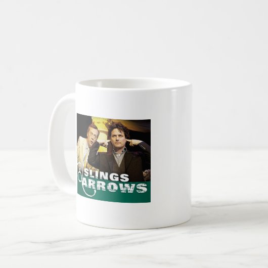 Riemen und Pfeil-Tasse Kaffeetasse (Vorderseite Links)