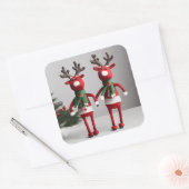 Riendeers Quadratischer Aufkleber (Umschlag)