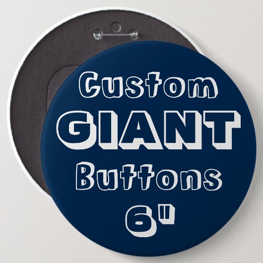 Riese 6" Knopf-Button-Abzeichen MARINE Button (Vorne & Hinten)