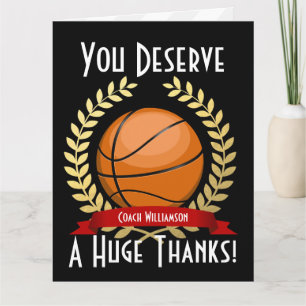 Riesen-Basketball-Trainer Danke Schwarz