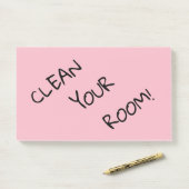 Riesen-Erinnerung "Reinigen Sie Ihr Zimmer!" Post-it Klebezettel (Auf Schreibtisch)