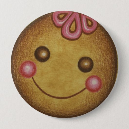 Riesen-Gingerbread-Cookie-Button Button (Vorderseite)