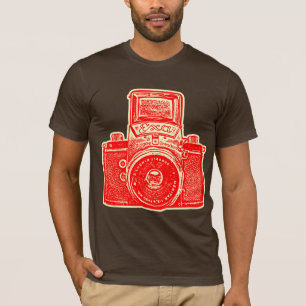 Riesen-Kamera aus Ostdeutschland - Rot und Cremefa T-Shirt