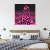 Riesen Leinwand Neon Fuchsia Magic Pilze 1m². (Insitu (Schlafzimmer))