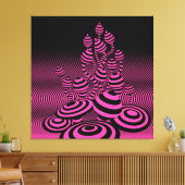 Riesen Leinwand Neon Fuchsia Magic Pilze 1m². (Insitu (Wohnzimmer))