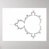 Riesen-Mandelbrot, Schwarz und Weiß, 13000x11000 Poster (Vorne)