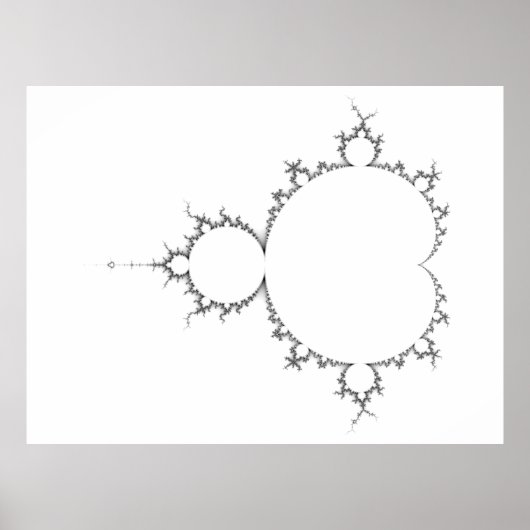 Riesen-Mandelbrot, Schwarz und Weiß, 13000x11000 Poster (Vorne)