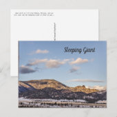 Riesen mit blauem Himmel und Wolken schlafen Postkarte (Vorne/Hinten)